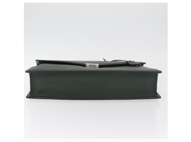 Borsa Business BURBERRY in pelle verde argento Auth BA12730 - vista 5