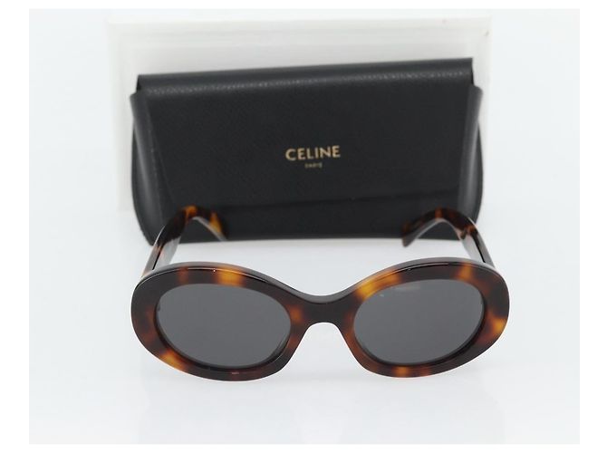 Céline Gafas de sol CELINE Triomphe de plástico Marrón Auth BA12972M Castaño - vista 12