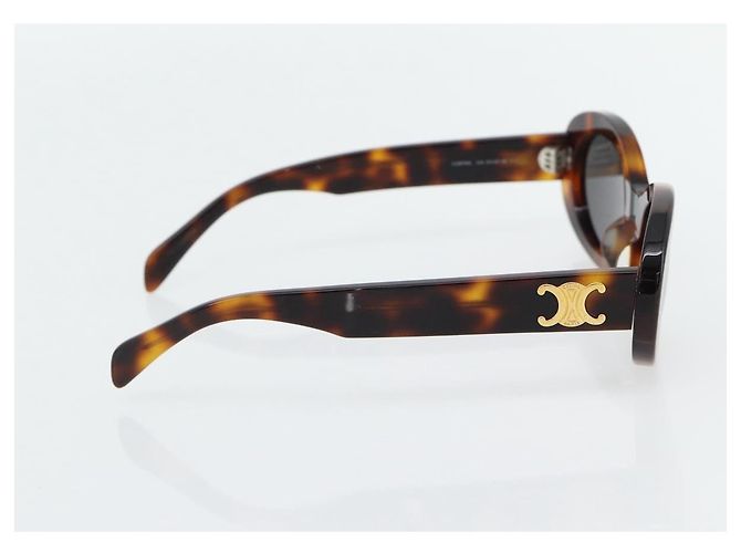 Céline Gafas de sol CELINE Triomphe de plástico Marrón Auth BA12972M Castaño - vista 3