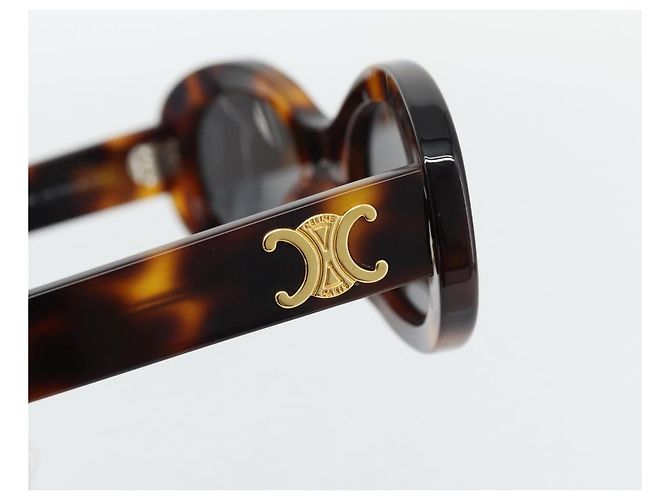 Céline Gafas de sol CELINE Triomphe de plástico Marrón Auth BA12972M Castaño - vista 4