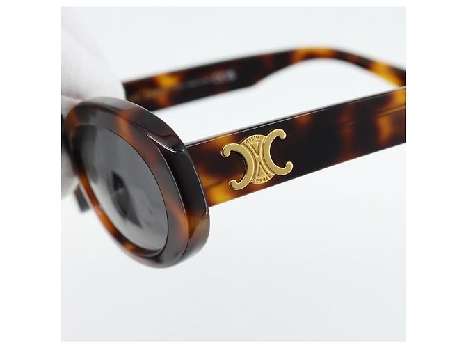 Céline Gafas de sol CELINE Triomphe de plástico Marrón Auth BA12972M Castaño - vista 6