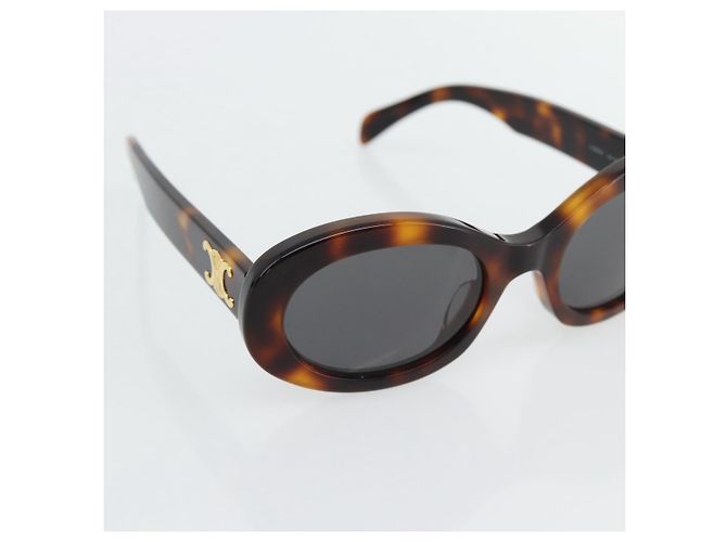 Céline Gafas de sol CELINE Triomphe de plástico Marrón Auth BA12972M Castaño - vista 7