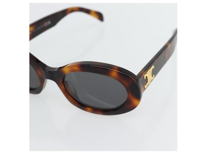 Céline Gafas de sol CELINE Triomphe de plástico Marrón Auth BA12972M Castaño - vista 8