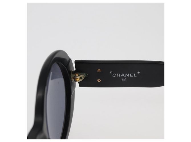 Gafas de sol CHANEL COCO de plástico Negro CC Auth BA12977 - vista 11