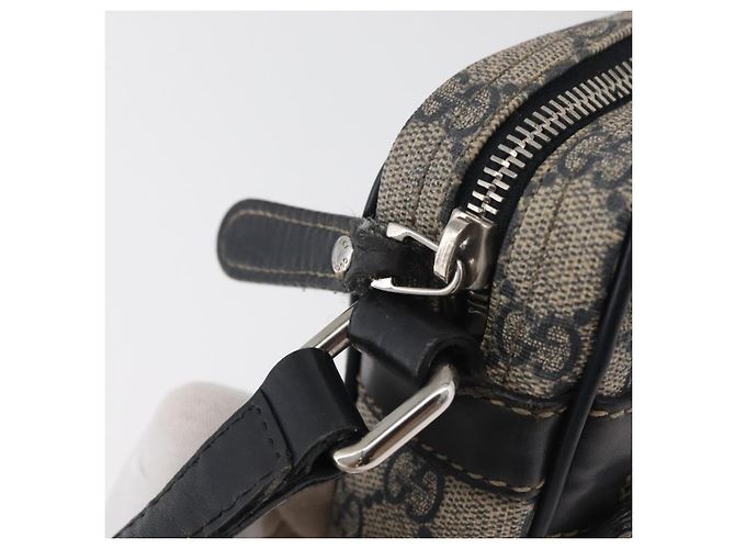 Borsa a tracolla GUCCI GG Supreme PVC Blu navy Argento 201447 Auth 181305 - vista 10