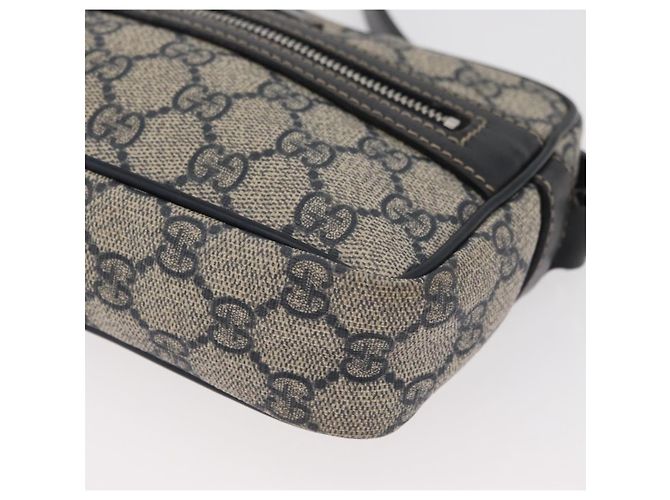Borsa a tracolla GUCCI GG Supreme PVC Blu navy Argento 201447 Auth 181305 - vista 14