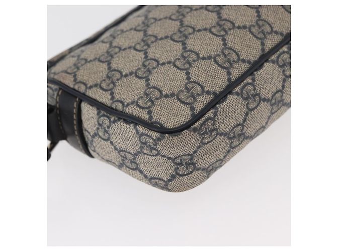 Borsa a tracolla GUCCI GG Supreme PVC Blu navy Argento 201447 Auth 181305 - vista 15