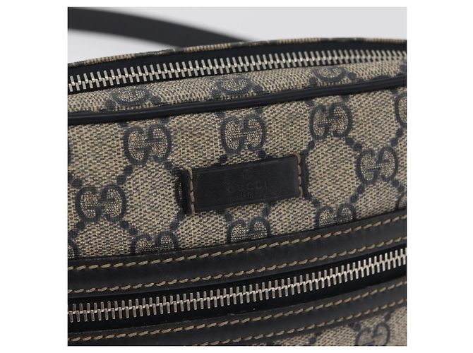 Borsa a tracolla GUCCI GG Supreme PVC Blu navy Argento 201447 Auth 181305 - vista 18