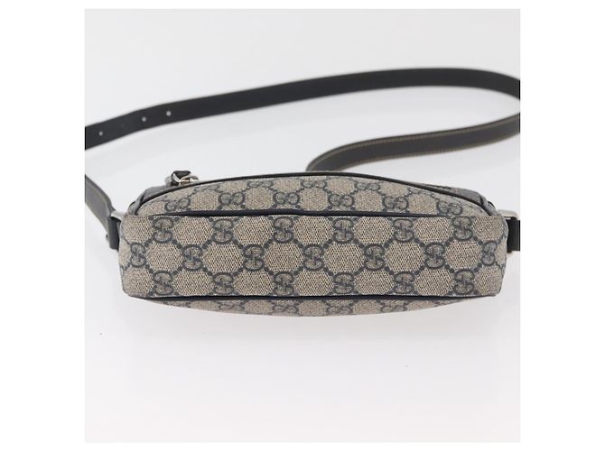 Borsa a tracolla GUCCI GG Supreme PVC Blu navy Argento 201447 Auth 181305 - vista 5