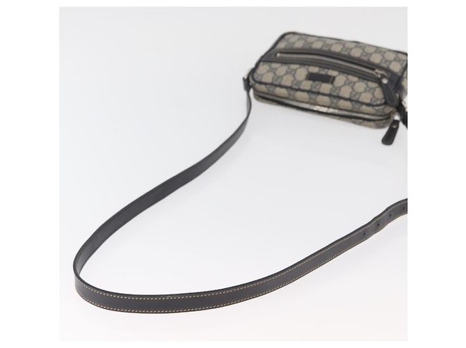 Borsa a tracolla GUCCI GG Supreme PVC Blu navy Argento 201447 Auth 181305 - vista 7