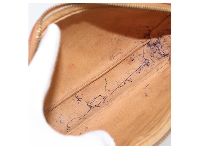 Borsa a Spalla MCM Vicetos Logogram PVC Marrone Oro Auth 181257 D'oro - vista 10