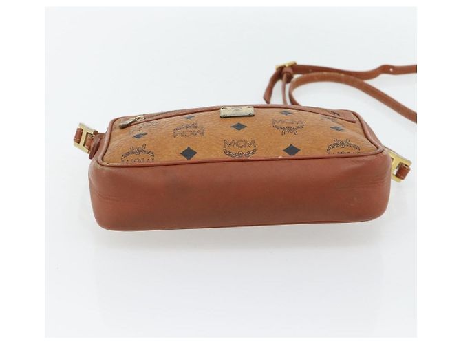 Borsa a Spalla MCM Vicetos Logogram PVC Marrone Oro Auth 181257 D'oro - vista 5