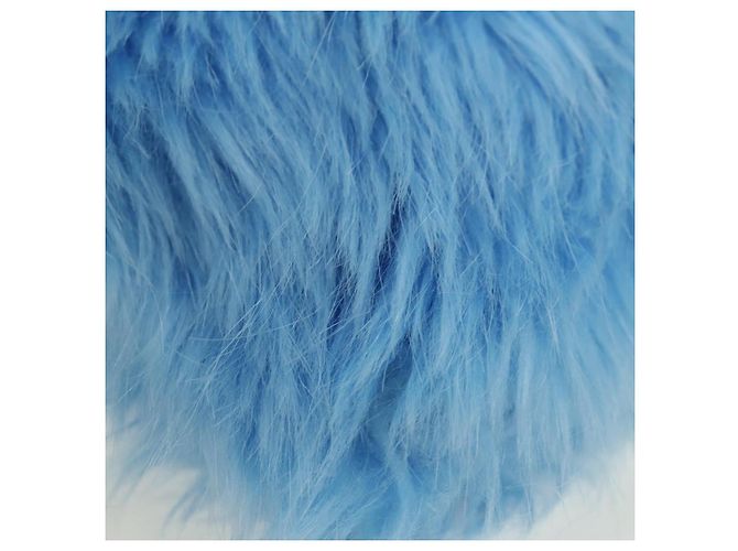 Clutch PRADA in Pelliccia Argento Light Blue Auth 179733SM Blu chiaro - vista 15