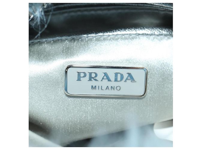 Clutch PRADA in Pelliccia Argento Light Blue Auth 179733SM Blu chiaro - vista 18