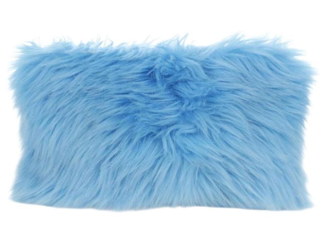Clutch PRADA in Pelliccia Argento Light Blue Auth 179733SM Blu chiaro - vista 2