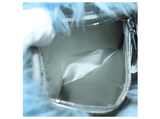 Clutch PRADA in Pelliccia Argento Light Blue Auth 179733SM Blu chiaro - vista 22