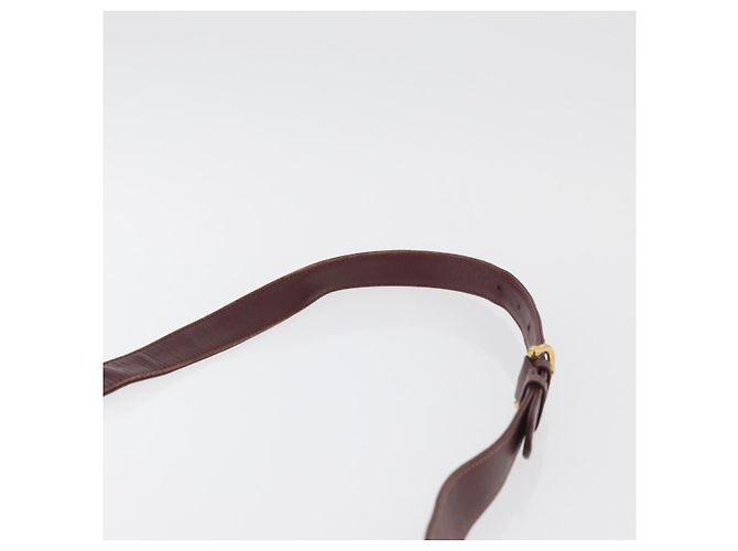 Borsa a Spalla CARTIER Must Line Pelle Bordeaux Oro Auth 179989 D'oro Bordò - vista 14