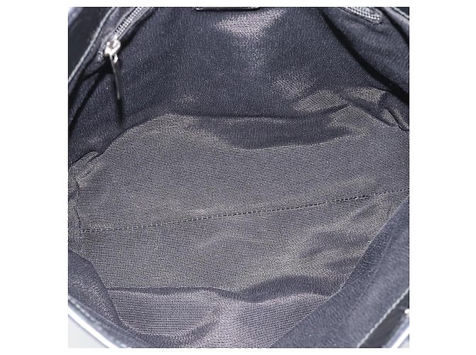Borsa Tote Salvatore Ferragamo Gancini in vernice nera argento Auth bs35253 - vista 11