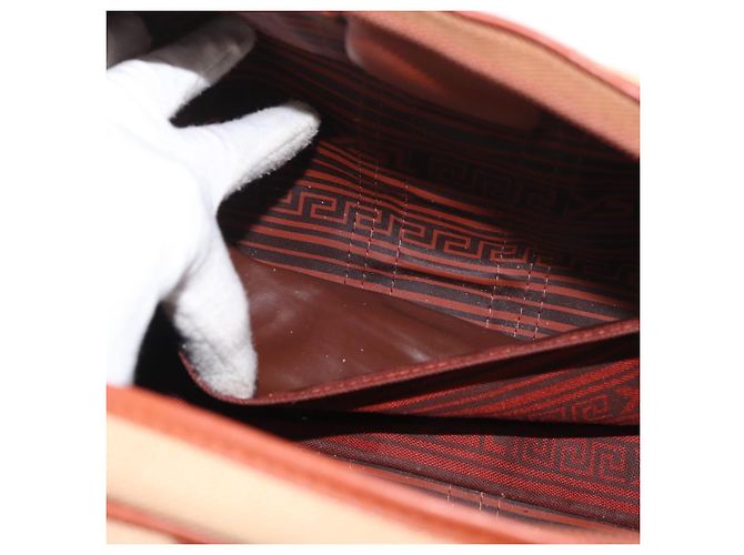 SAINT LAURENT Boston Bag Canvas Brown Auth BA12896 Marrone - vista 19