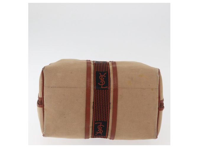 SAINT LAURENT Boston Bag Canvas Brown Auth BA12896 Marrone - vista 5