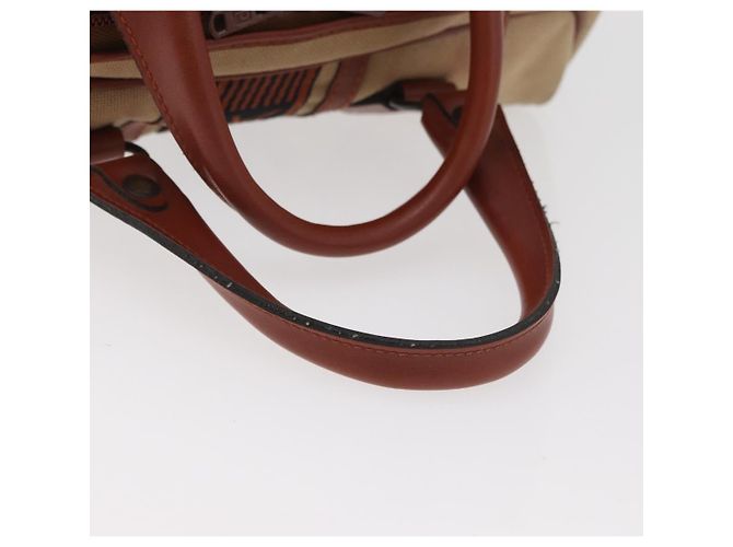 SAINT LAURENT Boston Bag Canvas Brown Auth BA12896 Marrone - vista 7