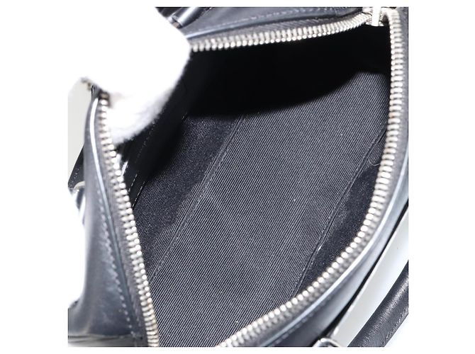Borsa SAINT LAURENT Duffle Toy in pelle 2way Nero Argento Auth bs35119 - vista 11
