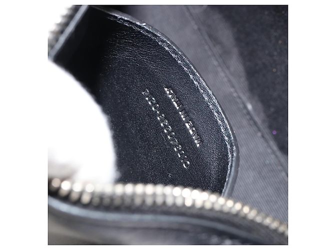 Borsa SAINT LAURENT Duffle Toy in pelle 2way Nero Argento Auth bs35119 - vista 12