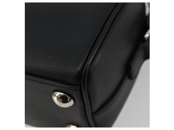 Borsa SAINT LAURENT Duffle Toy in pelle 2way Nero Argento Auth bs35119 - vista 18