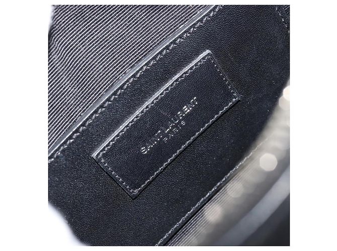 Borsa SAINT LAURENT Duffle Toy in pelle 2way Nero Argento Auth bs35119 - vista 22