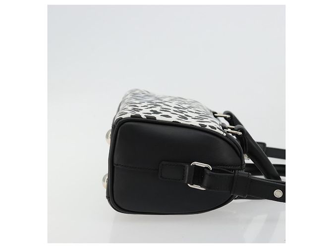 Borsa SAINT LAURENT Duffle Toy in pelle 2way Nero Argento Auth bs35119 - vista 3
