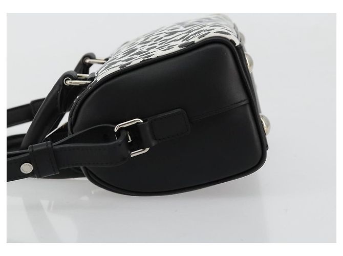 Borsa SAINT LAURENT Duffle Toy in pelle 2way Nero Argento Auth bs35119 - vista 4