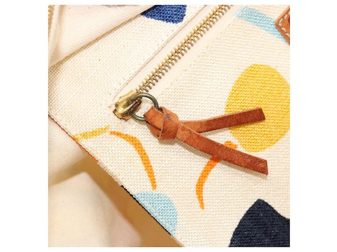 Borsa a mano Miu Miu in tela bianco e oro autentica bs35192 D'oro - vista 23