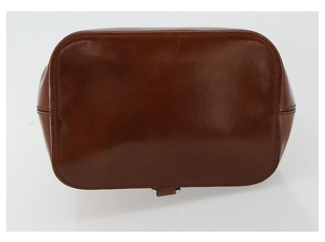 Borsa a tracolla CARTIER PANTHERE in pelle vernice marrone argento Auth 178367 - vista 5
