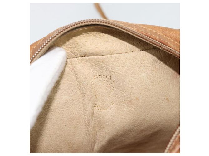 Borsa a tracolla GUCCI Micro GG Supreme PVC Beige Oro Auth ka4395 D'oro - vista 11