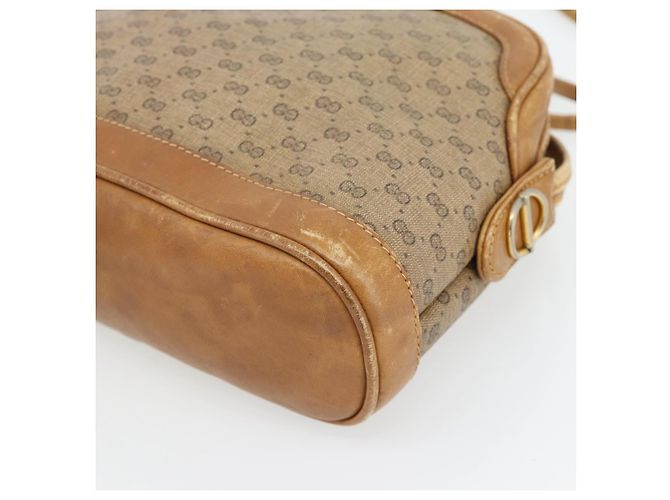 Borsa a tracolla GUCCI Micro GG Supreme PVC Beige Oro Auth ka4395 D'oro - vista 9