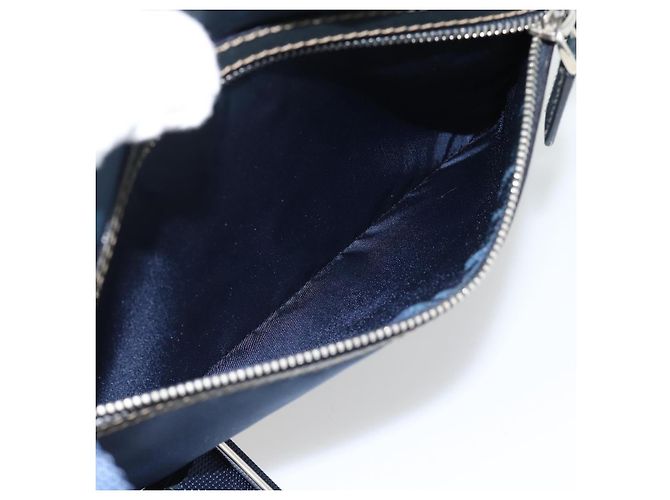 Borsa a Spalla PRADA Nylon Blu Navy Argento Auth ka4414A - vista 24