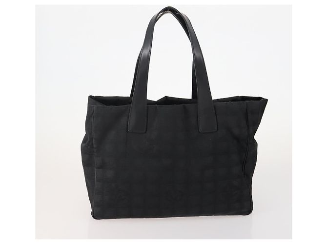 CHANEL Nova bolsa Tote Travel line Nylon 3 Set Preto CC Auth BA12665 - vista 11