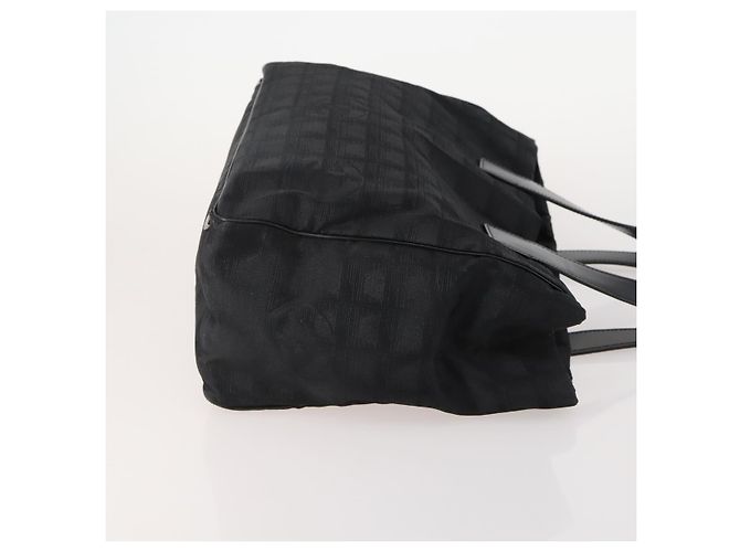 CHANEL Nova bolsa Tote Travel line Nylon 3 Set Preto CC Auth BA12665 - vista 12