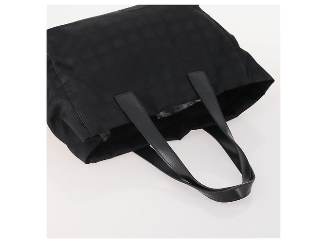 CHANEL Nova bolsa Tote Travel line Nylon 3 Set Preto CC Auth BA12665 - vista 13