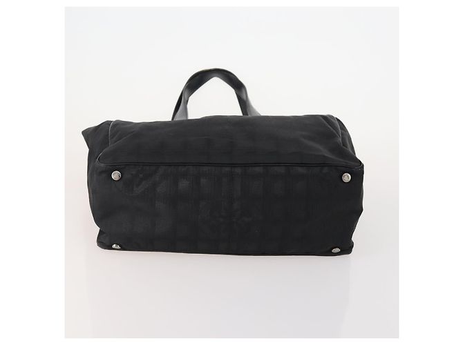 CHANEL Nova bolsa Tote Travel line Nylon 3 Set Preto CC Auth BA12665 - vista 15