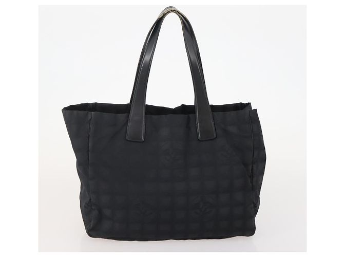 CHANEL Nova bolsa Tote Travel line Nylon 3 Set Preto CC Auth BA12665 - vista 17