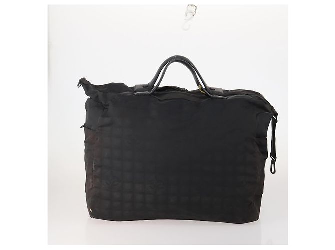 CHANEL Nova bolsa Tote Travel line Nylon 3 Set Preto CC Auth BA12665 - vista 3
