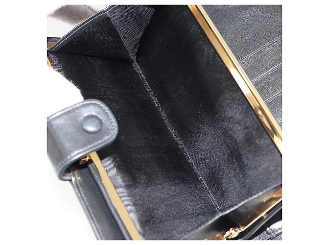 CHANEL Long Wallet Lammfell Schwarz CC Auth BA12654A - Ansicht 10