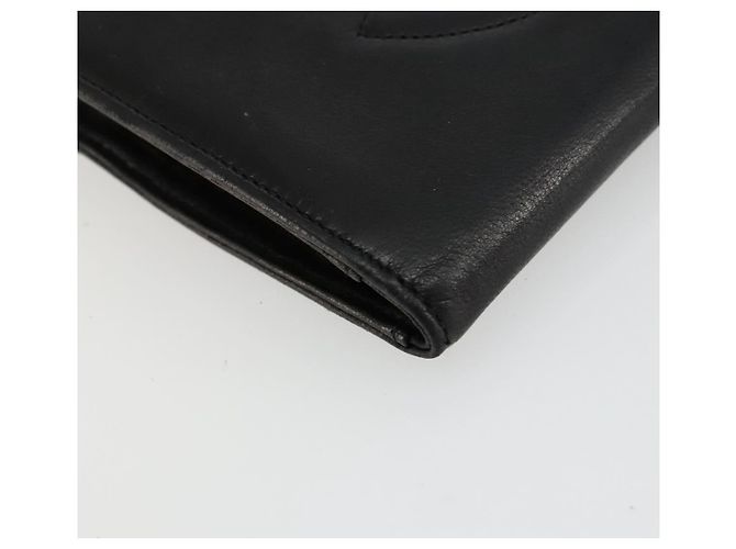 CHANEL Long Wallet Lammfell Schwarz CC Auth BA12654A - Ansicht 14