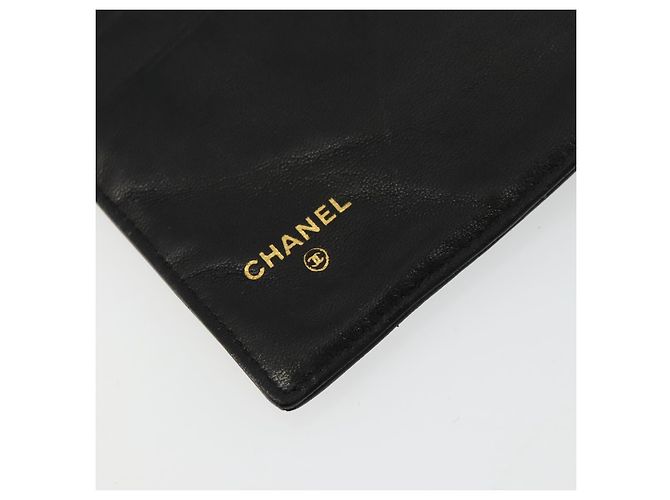 CHANEL Long Wallet Lammfell Schwarz CC Auth BA12654A - Ansicht 19