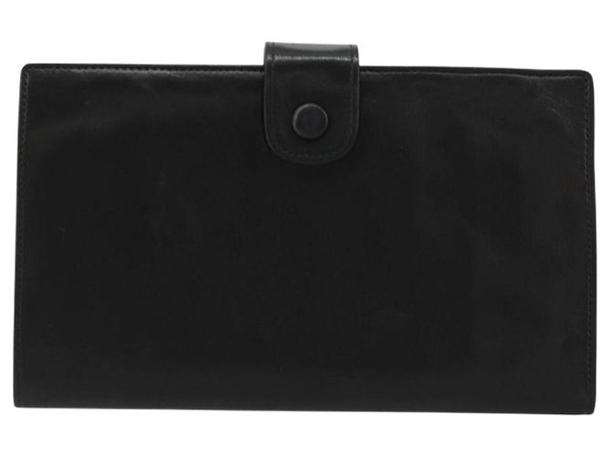 CHANEL Long Wallet Lammfell Schwarz CC Auth BA12654A - Ansicht 2