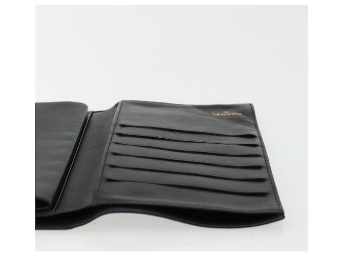 CHANEL Long Wallet Lammfell Schwarz CC Auth BA12654A - Ansicht 20