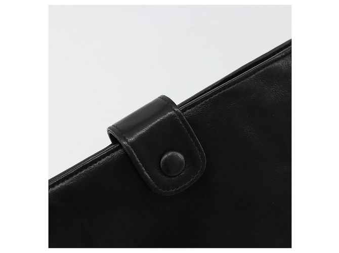 CHANEL Long Wallet Lammfell Schwarz CC Auth BA12654A - Ansicht 8