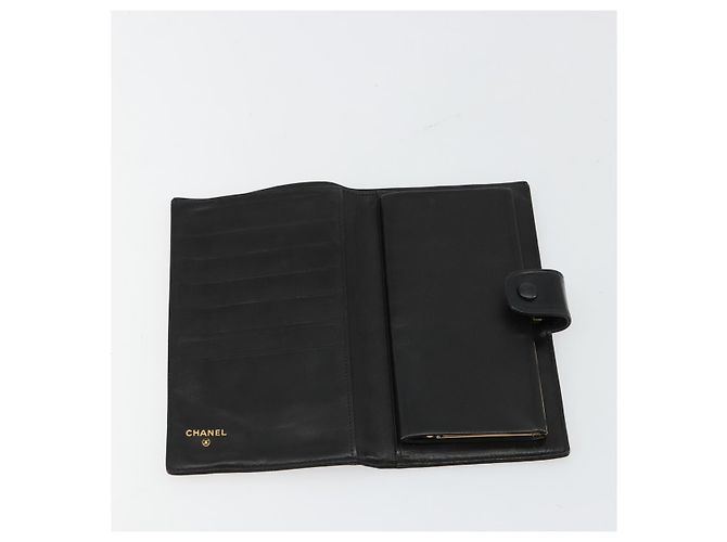 CHANEL Long Wallet Lammfell Schwarz CC Auth BA12654A - Ansicht 9