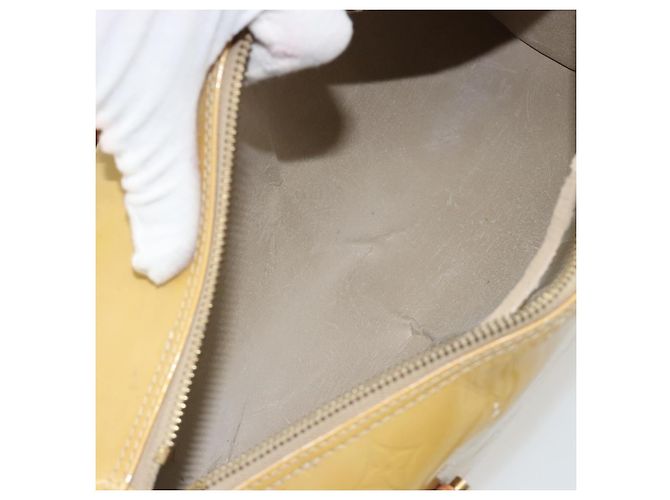 LOUIS VUITTON Monogram Vernis Bedford Hand Bag Beige M91006 LV Auth 165273 - vista 10
